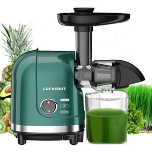 Cold Press Juicer Machine Slow Masticating Extractor for Celery Wheatgrass Spinach Ginger Cucumber Kale, 200W Motor, Easy Clean BPA-Free Dishwasher Safe, Fruit & Vegetable Juicers with Pulp Separation