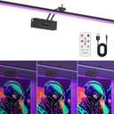 Black Light for Blacklight Tapestry, 24" Rechargeable Blacklight Wall Light with Remote, LED Black Lights for Fluorescent Art, Poster, Decor, Glow in The Dark Party, 6400mAh Battery Powered