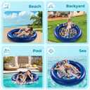 2-Person Pool Floats Adult Heavy Duty, Giant 75"X75" Inflatable Tanning Pool Mats with Cup Holders, Detachable Headrest, Multi-Purpose Water Lounger for Pool Party, Lake, Beach, River, Outdoor
