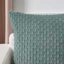 Kevin Textile 14x36 Inch Long Lumbar 1 Pack Boho Decorative Throw Pillow Cover Soft Striped Corduroy Rectangle Cushion Case Farmhouse Solid Color Accent for Living Room Couch Sofa Bed, Teal Green