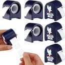 Wesiti 6 Pcs Wooden Stamp Roll Dispenser Wood Postage Stamp Dispenser for Roll of 100 Holder Organizer for Mailing Desk Table Home and Office Supplies