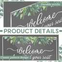 Briwooody Wedding Seating Chart Board Display 24x18 Welcome Please Find Your Seat Acrylic Table Seating Chart Board for Wedding Reception Display(Eucalyptus)