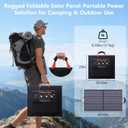 110W Portable Solar Panel ETFE IP68 Waterproof 20V Foldable Solar Panel Charger, 25% High Efficiency for Outdoor Camping,Laptops,Blackout,RV