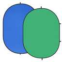 Kate 5x6.5ft(1.5x2m) Collapsible Backdrop Self Tape Blue Green Twist Flex Folding Pop up Backgrounds for Photoshoot, Headshots Photo, Video Calls