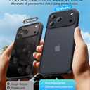 for iPhone 17 Pro Case, [Ribbed Non-Slip Sides] [Military-Grade Drop Protection] [Full Camera Protection] Anti-Yellow Soft-Touch Shockproof Slim Phone Case for iPhone 17 Pro, Black