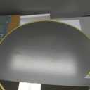The Artment your artistic apartment Decorative Orbit Round Shape Wall Mirror with Frame for Living Room | Bathroom | Hall | Home Decor with Hanging Stripes (Gold Frame, 20 Inch)
