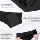 Sexy Seamless Underwear Wave Edge No Show Bikini Panties V-waist Ice Silk Hipster Lady Cheeky Invisibles Briefs 6 Pack (Large)