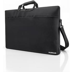 23.8-24 Inch Portable Monitor Sleeve, Water-Resistant Dustproof Case & Soft Lining with Multi-Carry Design (Handle/Shoulder Strap/Luggage Strap), Multi-Pocket Protective Bag for Monitor/Laptop/Tablet