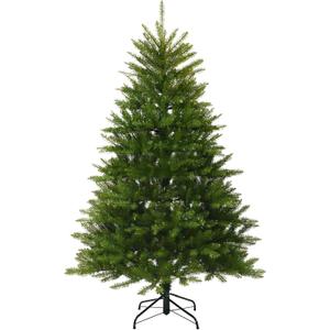6FT Unlit Christmas Tree Green, Dunhill Fir Artificial Tree with 1430 PVC Branch Tips, Realistic Full Shape, Foldable Metal Stand for Indoor Home, Office & Holiday Decoration