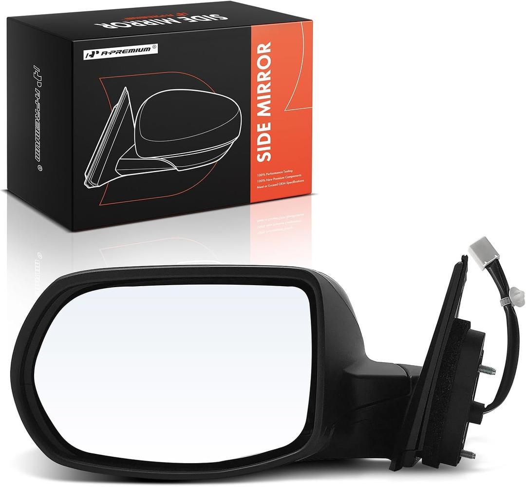 A-Premium Driver Side Power Door Mirror Compatible with Honda HR-V HRV LX 2017-2022 - Non-Heated Manual Folding Black Outside Rear View Mirror