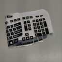 CaseBuy Keyboard Cover with Large Letters Compatible with Logitech K350 MK550 MK570 Wireless Wave Ergonomic Keyboard Protector with Oversized Print Letters -Black