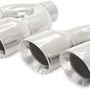 Mishimoto Dual-Y Exhaust Tips, 2.5" Inlet, 3.5" Outlet