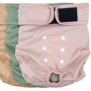 Grecle Washable Female Dog Diapers Premium Reusable Diapers for Doggie in Heat Highly Absorbent Dog Diapers Female for Pet Incontinence with Adjustable Snaps (Size M)