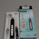 Nahida Black Milk Frother Wand for Coffee, Frother Handheld Rechargeable Electric Whisk Drink Mixer with 3 Heads 3 Speeds Coffee Frother Electric Stirrer For Latte, Cappuccino, Hot Chocolate