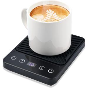 Mug Warmer - Electric Coffee Mug Warmer with Timer,Coffee Cup Warmer for Desk Auto Shut Off,Smart 6-Temperature Control, Coffee Accessories for Coffee Lovers, Black (301 Black)