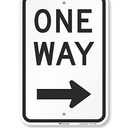 Faittoo One Way Sign with Left Arrow, 18x12 Inches Engineer Grade Reflective Rust Free Aluminum, Weather/Fade Resistant, UV Protected, Easy to Mount, Indoor/Outdoor Use
