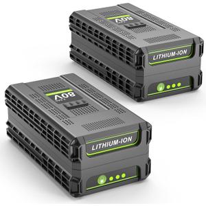 2 Packs 80V 3.5Ah Lithium Battery Replace for Greenworks 80V Battery GBA80400 GBA80250 GBA80200, 3500mAh High Capacity, Fit for Greenworks 80 Volt Power Tools PW80L420 TL80L00 LMB407