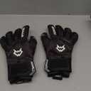 WVVOU Soccer Goalie Gloves for Adults and Youth, High Performance Goalkeeper Gloves with 5 Detachable Finger Saves, Soccer Gloves with 4mm Sticky Latex Palm (10, Black)