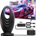 2025 TV Antenna for Smart TV and Old TV, 2200+ Miles Range HD Digital TV Antenna Indoor with 360° Signal Strongest Booster, Supports Local Channels 1080P 4K Reception for Home, RV, Camping 32ft Cable