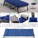 Heavy Duty Camping Cot for Adults with Mattress, 10-Leg Portable Folding Cot Bed, Extra Stable Sleeping Cot for Camping, Travel, Tent & Indoor Guest Use, 500 lbs Capacity