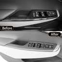 YOUTOOCAR Window Switch Panel Trim Covers Compatible with Kia EV6 2022-2026 Accessories (Wood Grain)