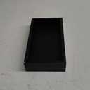 Kigley 2 Inch Tall Wood Guest Towel Holder Tray for Bathroom Black Napkin Holder Tray for Table Hand Towel Storage Basket Home Countertop Kitchen Desk Counter Drawers Hotel Toilet Tank Party Decor