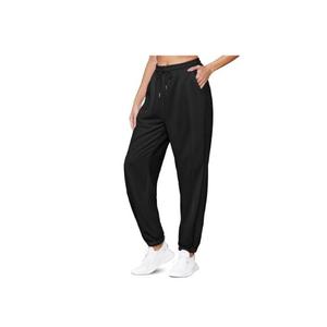 LIQIUMYY Women's High Waist Baggy Sweatpants Lounge Drawstring Workout Pants with Pockets Sweats for Women Running Joggers-Black-M