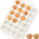 Mini Cupcake Pans, Metal Reinforced Frame Silicone Mini Muffin Pan Nonstick 24 Cups Easy to Handle for Baking Muffins, Cupcakes, Egg Bites 1 Pack (Creamy Confetti)