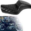 Two-up Seat, Driver+Passenger Seat Cushion, Stepped Type, For Harley-Davidson Sportster Iron XL883 XL1200 (2004-2006)&(2010-2022) /Half Diamond/Suitable for Not More than 3.3GAL