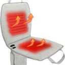 Portable Heated Seat Cushion (No Power Bank) - Premium Heated Camping Chair Pad, Foldable Heated Stadium Seat for Bleachers, USB Powered for Sports & Concerts - Grey