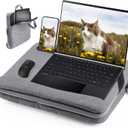 Cloudtrip Portable Lap Desk with Cushion and Storage Bag - 15.6 in Laptop Storage Home Office Workstation for Couch or Bed, Computer Laptop Stand (Gray)