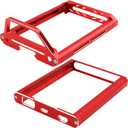 ShareGoo Metal Transmitter Screen Protector Frame Holder & Base Bracket Protective Compatible with Flysky Noble NB4 Transmitter Remote Control (Red)