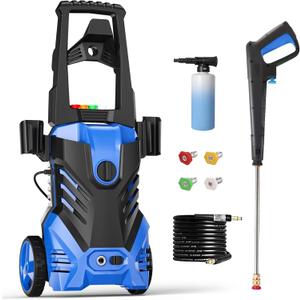 Electric Pressure Washer 4800PSImax 3.2GPM Power Washer with 25 Feet Hose,16.4 Feet Power Cord, Car Wash Machine Blue Ideal Cleaning for Garden (4800 PSI)