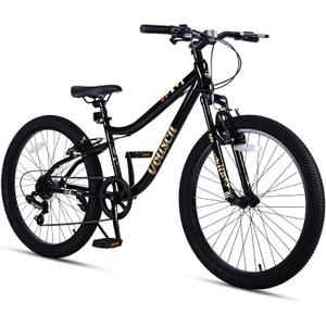 vollsch 20 24 Inch Kids Mountain Bike for 6-15 Years Old Boys Girls Teens 6-Speed Child MTB Bicycle with Front Suspension Fork, Dual V-Brakes, Multiple Colors