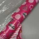 American Greetings 75 sq. ft. Reversible Barbie Wrapping Paper for Birthdays and All Occasions, Stars, Polka Dots and Stripes (1 Roll, 30 in. x 30 ft.)