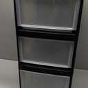 IRIS USA 14.5 Qt. Plastic Drawer Storage Organizer Stacking Drawers, 3-Pack, Stackable Unit with Sliding Drawer for Clothes Bedroom Kitchen Under Sink Pantry Craft Room Bathroom Dorm Office, Black