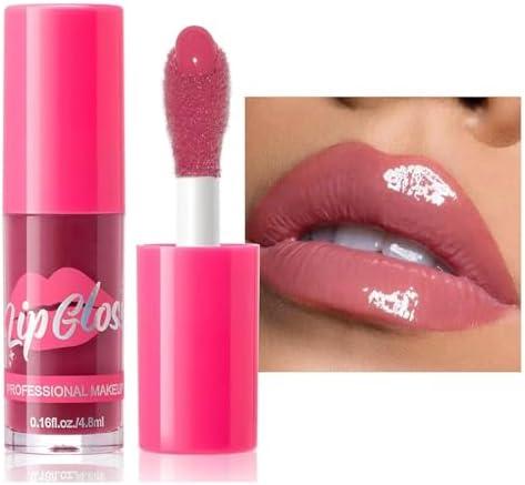 Mix Mefyhtune Lip Plumping Gloss Lip Gloss Moisturizing Tinted Lip Gloss Long Lasting Waterproof Hydrating Plumping Lip Oil For Women, Pack of 4