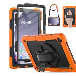 HXCASEAC Case for Samsung Galaxy Tab A9+ Plus / A11+ Plus 11 Inch, Protective with Screen Protector/Hand Strap/Pen Holder, Shockproof for Samsung A9 Plus Tablet Case SM-X210 SM-X218 SM-X230 - Orange
