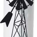 Vesici Windmill Paper Towel Holder Western Farmhouse Standing Paper Towel Roll Holder Black Countertop Metal Farm Decor Rustic Country Kitchen Rack for Kitchen Bathroom Home, 14.4 Inch