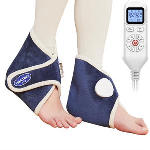 CAMECO 2 Packs Ankle Heating Pads for Achilles Tendonitis, Foot Heating Pad for Feet Neuropathy, Heated Ankle Wraps Braces for Arthritis Pain Relief, Heel Heat Pad for Ankle Sprain, 86-158 Temp