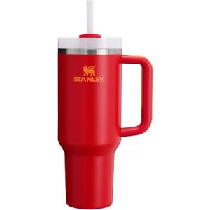 Stanley Quencher H2.0 Tumbler with Handle and Straw 40 oz | Flowstate 3-Position Lid | Cup Holder Compatible for Travel | Insulated Stainless Steel Cup | BPA-Free | Chili