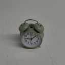 Peakeep Loud Battery Alarm Clock for Heavy Sleepers Adults Kids, Analog 4.5" Twin Bell Old School Fashioned Style for Bedrooms Living Room Decor (Avocado Green)