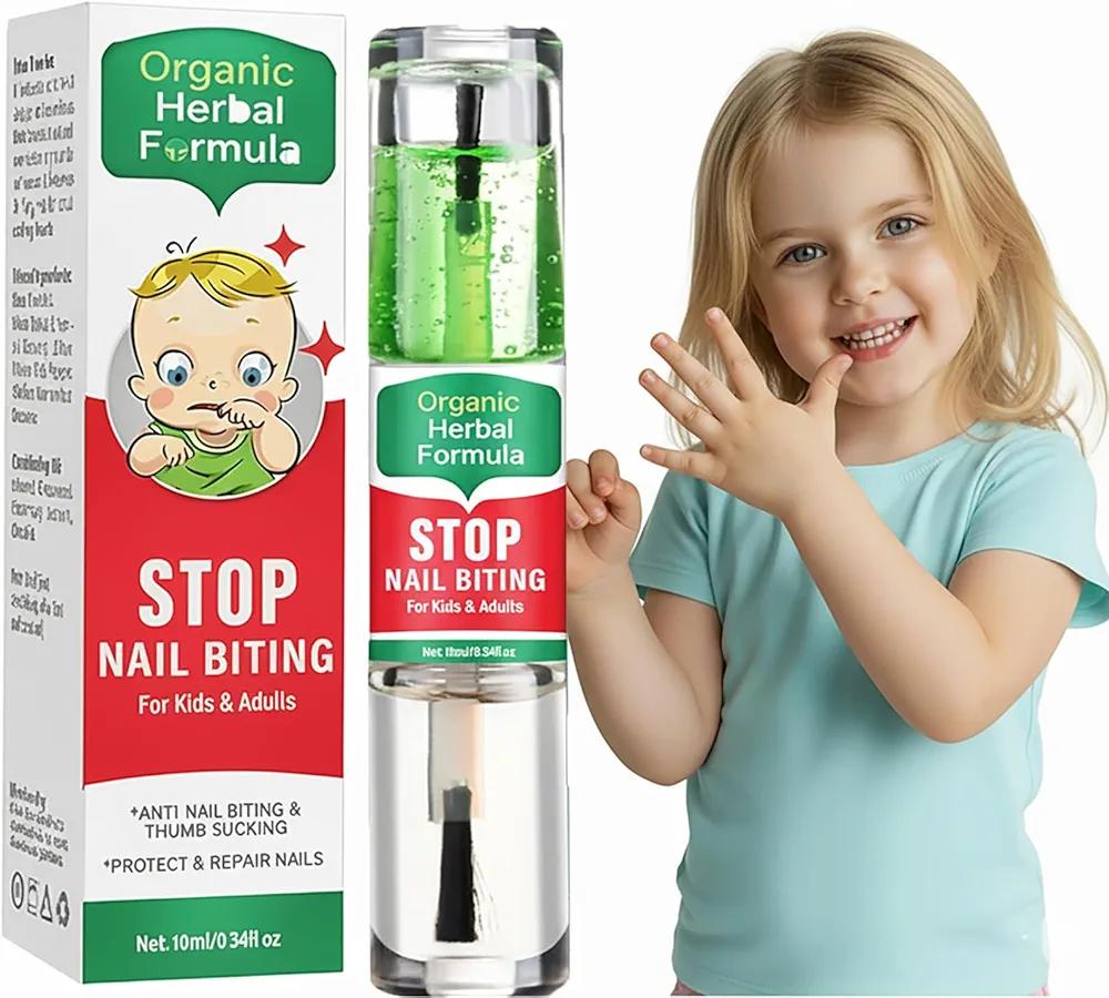 Nail Biting Treatment for Kids, 10 ML Nail Biting Prevention, Safe & Effective Solution to Help Break Nail-Biting Habit, Thumb Sucking Deterrent, Bitter Taste Formula, Easy to Apply