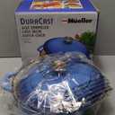 Mueller 6qt Enameled Cast Iron Dutch Oven, Heavy-Duty Casserole and Braiser Pan with Lid and Knob, Safe for All Cooktops, Aqua Blue (6 Quart)