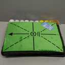 Golf Hitting Mats Outdoor Indoor,Golf Practice Mat with Instant Swing Path 3 Replaceable Golf Swing Training Mats Heavy Duty Non-Slip Rubber Base with Tees & Balls for Training, Driving, Chipping