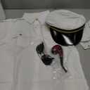 Kids Yacht Captain Sailor Costume for Boys Shirt Hat Accessories 6 Pcs Set Party Cosplay 7-8Years