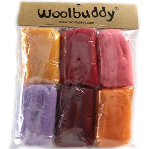 Woolbuddy Wool Roving Kit for Needle Felting (Summer) 6 Colors Natural Wool | Needle Felting Wool Roving Kit Multiple Colors, for Needle Felting, Wet Felting Supplies, DIY Handmade Gifts & Home Décor