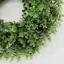 26'' Large Boxwood Wreath for Front Door Window Porch Artificial Boxwoods Greenery Leaves Outdoor Indoor Wreath for Home Door Farmhouse Wall Decor Spring Summer All Seasons Green