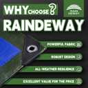 RAINDEWAY 10x10 Feet Tarps Heavy Duty Waterproof,10.5 Mil Outdoors Tarps,Multipurpose Poly Tarp Cover with Metal Grommets and Reinforced Edges for Roof,Camping,Patio,Carport,Boat,Green/Blue