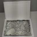 Marble Bathroom Vanity Tray, Natural Luxury Vanity Home Kitchen Bathroom Table Tray, Stone Decorative Countertop Dresser Trays for Key Coffee Perfume Jewelry Makeup (Green Emerald, 12"x 8" x1.2")